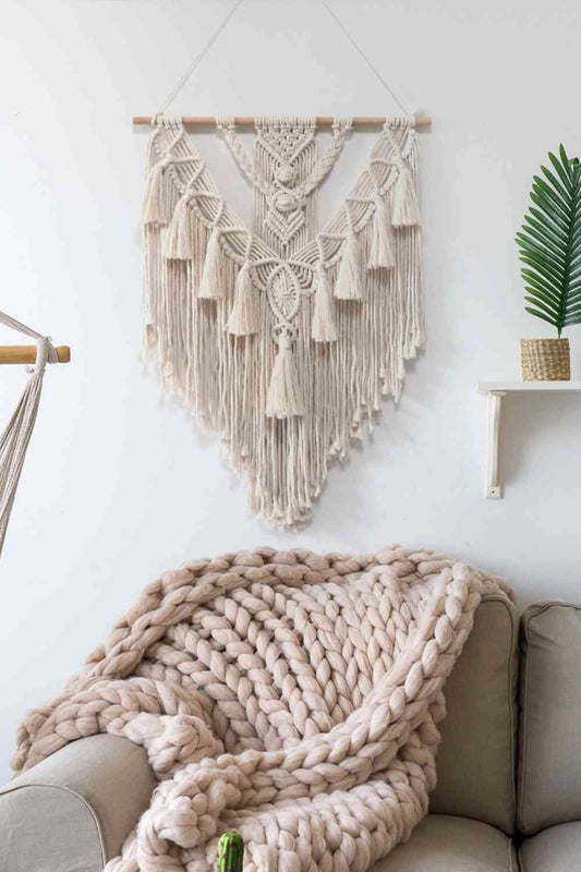 Macrame Fringe Hanging Wall Decor - AllIn Computer