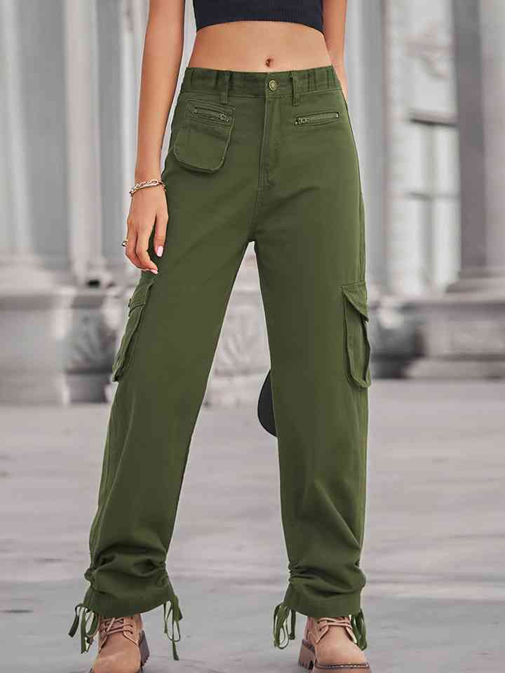Drawstring Cargo Jeans - AllIn Computer