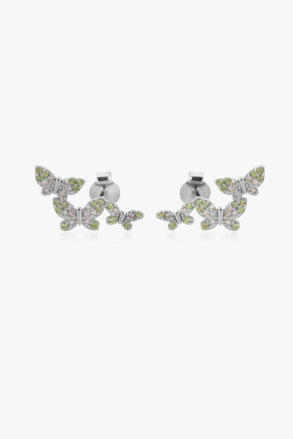 Zircon Butterfly 925 Sterling Silver Earrings - AllIn Computer