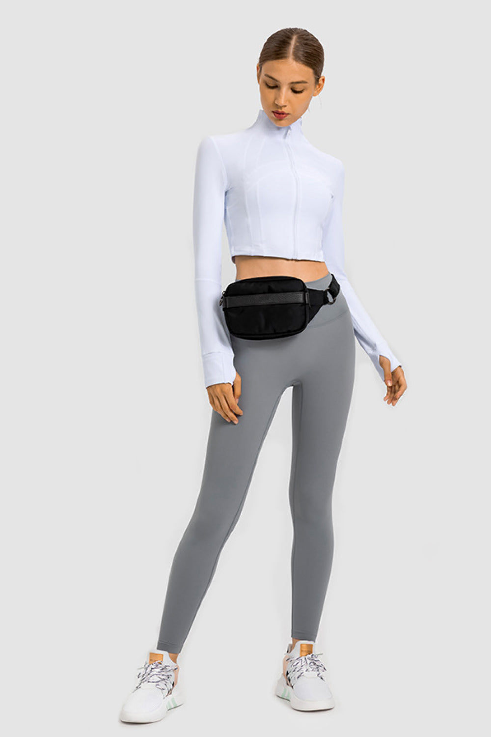 Zip Front Cropped Sports Jacket - AllIn Computer
