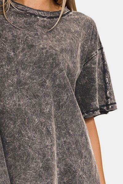 Zenana Round Neck Dropped Shoulder Blouse - AllIn Computer