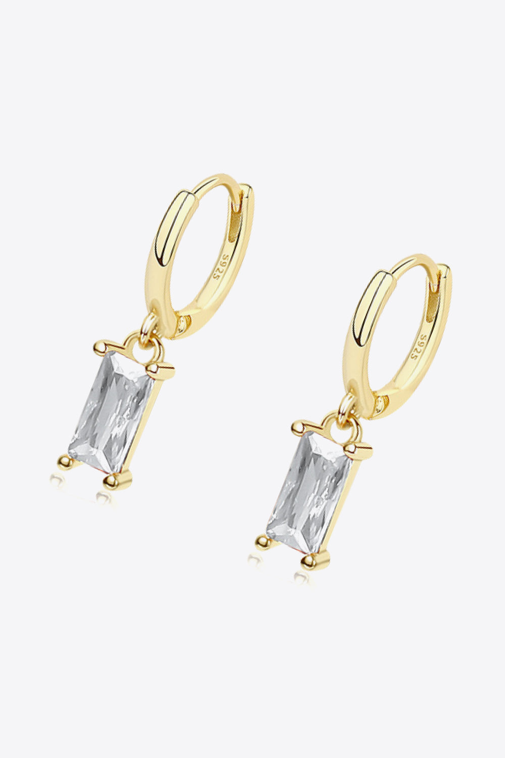 Retro 925 Sterling Silver Cubic Zirconia Drop Earrings - AllIn Computer