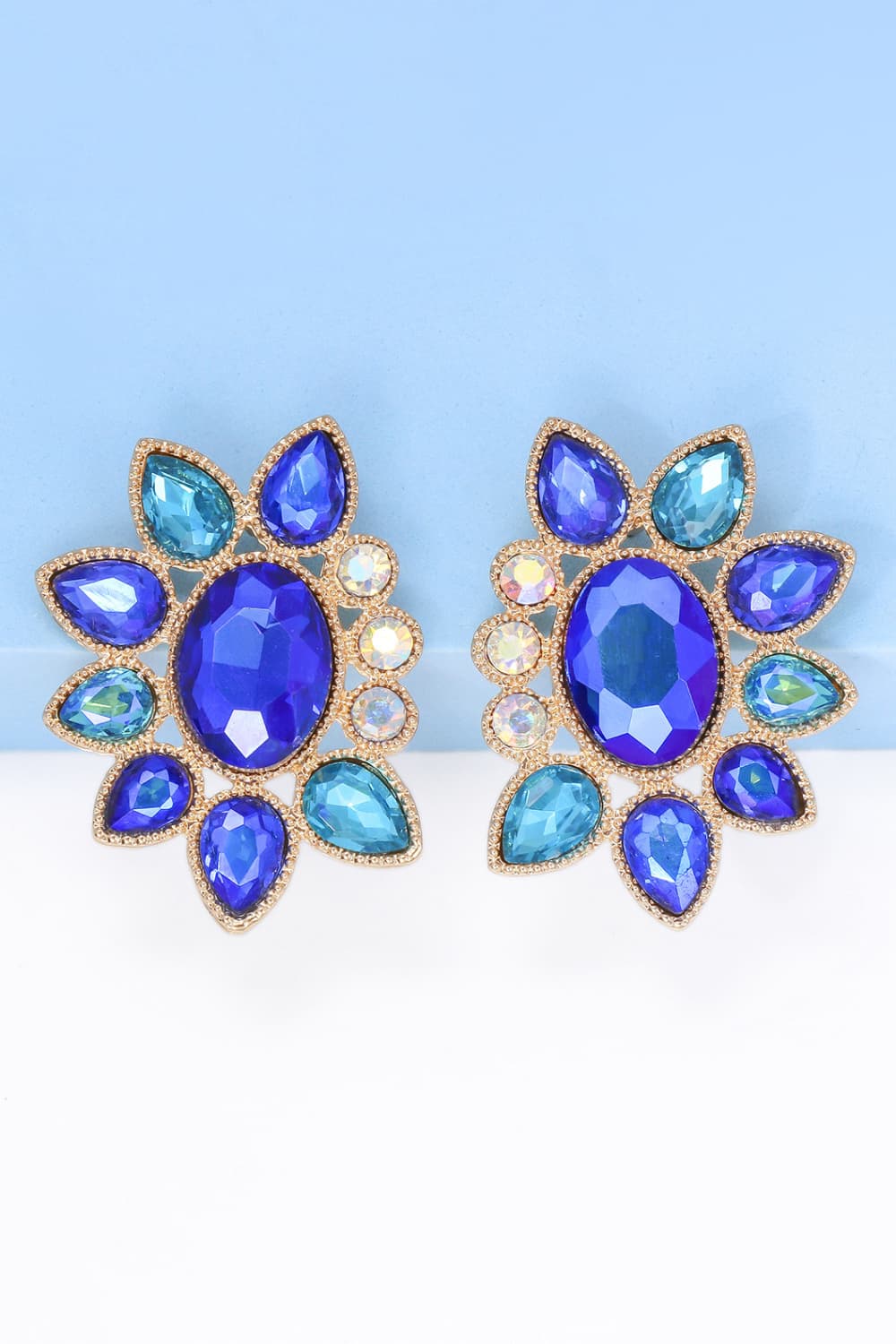 Geometrical Shape Glass Stone Dangle Earrings - AllIn Computer