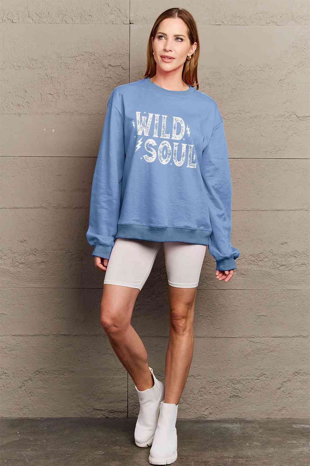 Simply Love Full Size WILD SOUL Graphic Sweatshirt - AllIn Computer