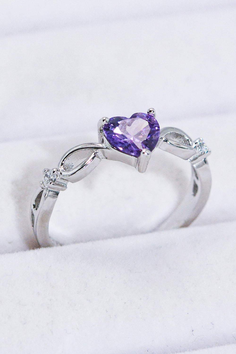 Crystal Heart 925 Sterling Silver Ring - AllIn Computer