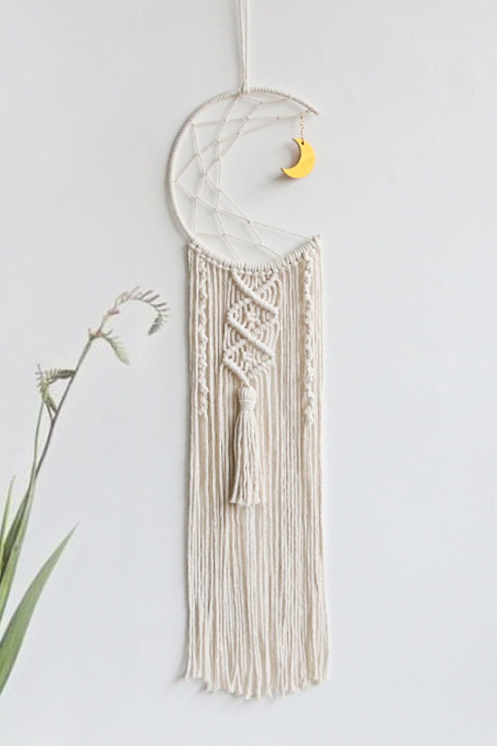 Bohemian Hand-Woven Moon Macrame Hanging Wall Piece - AllIn Computer