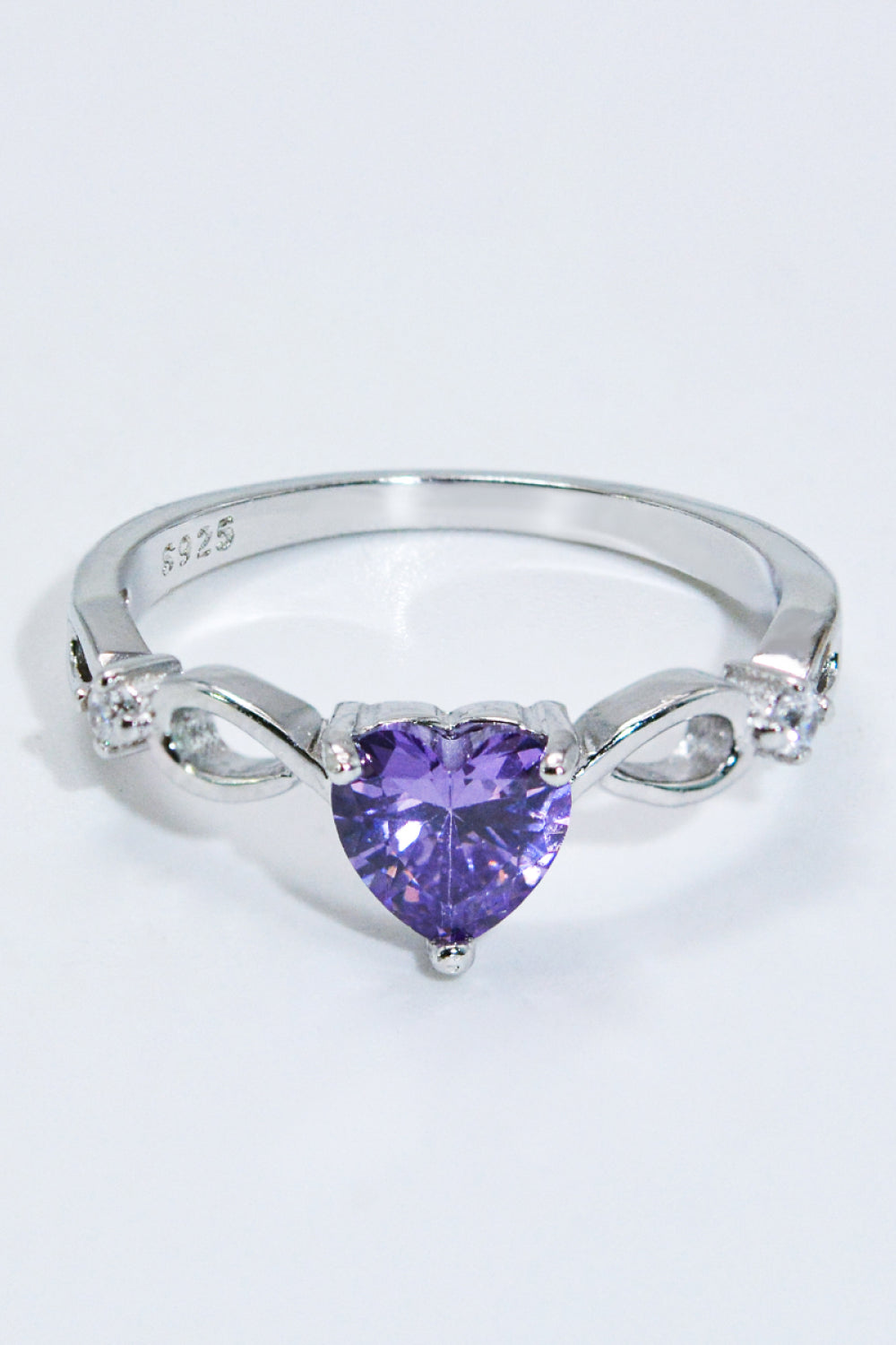 Crystal Heart 925 Sterling Silver Ring - AllIn Computer