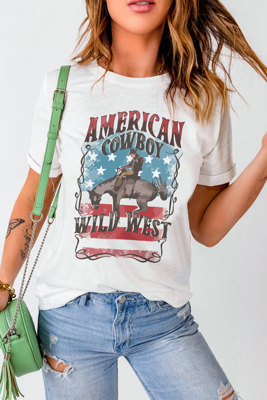 AMERICAN COWBOY WILD WEST Tee Shirt - AllIn Computer
