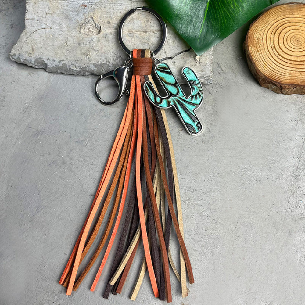 Cactus Keychain with Tassel - AllIn Computer