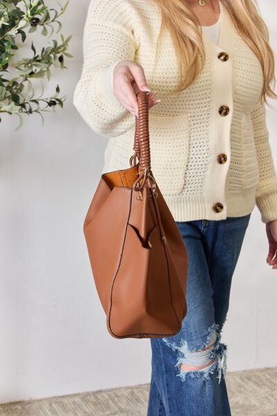 SHOMICO Faux Leather Handbag with Pouch - AllIn Computer