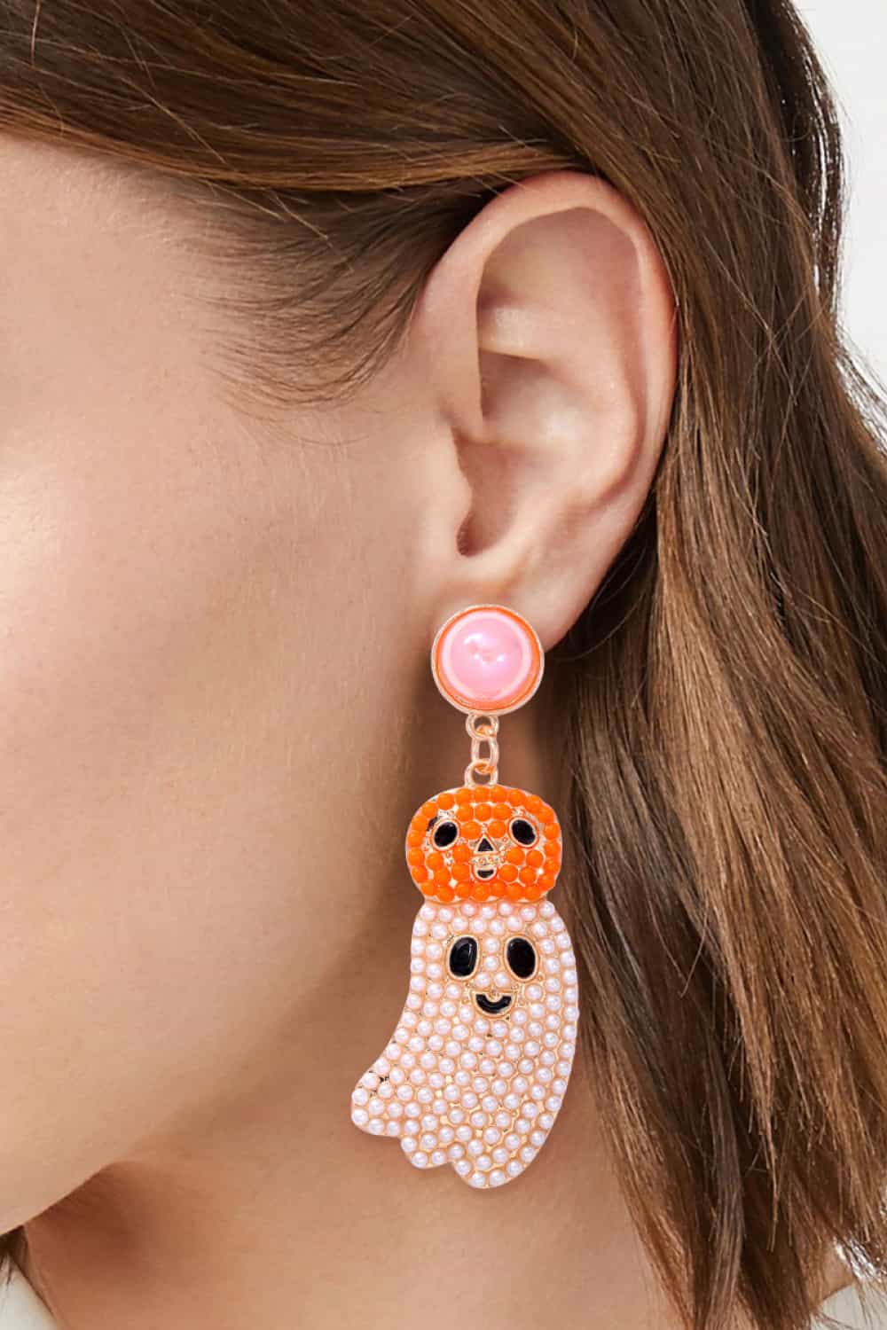 Halloween Ghost Shape Dangle Earrings - AllIn Computer