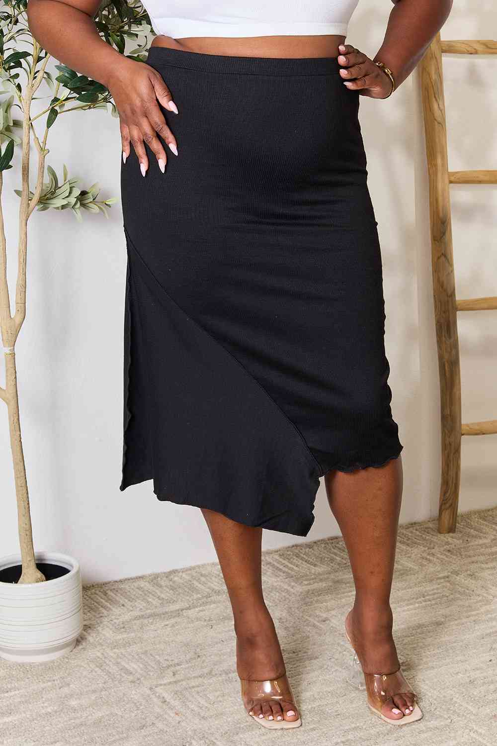 Culture Code Full Size High Waist Midi Skirt - AllIn Computer