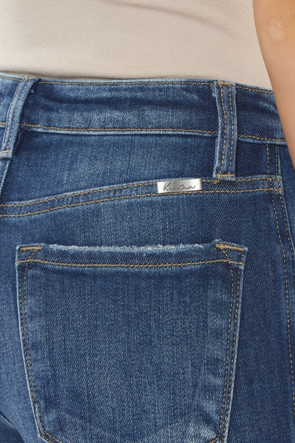 Kancan Raw Hem High Waist Cropped Jeans - AllIn Computer