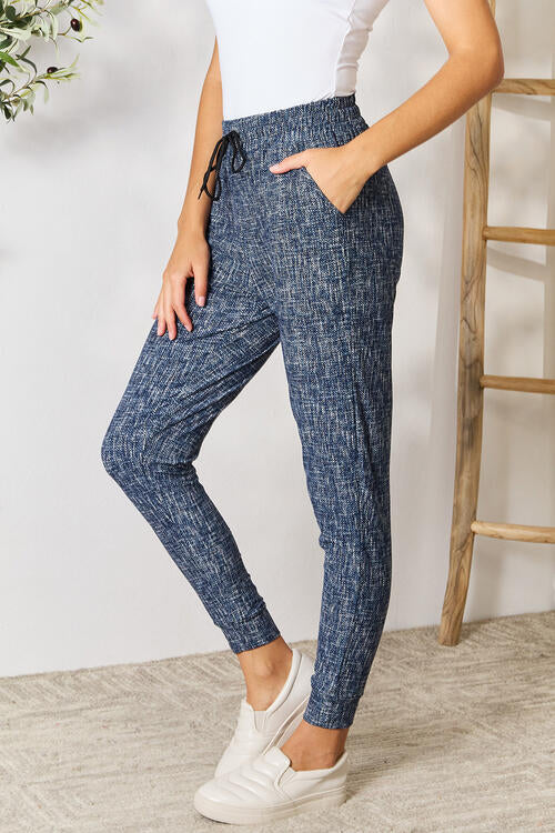 LOVEIT Heathered Drawstring Leggings with Pockets - AllIn Computer