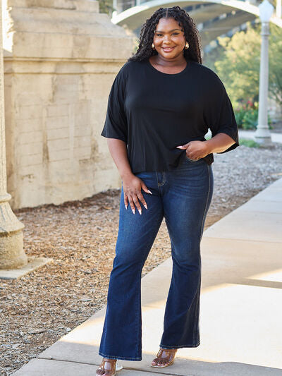 Basic Bae Full Size Round Neck Drop Shoulder T-Shirt - AllIn Computer
