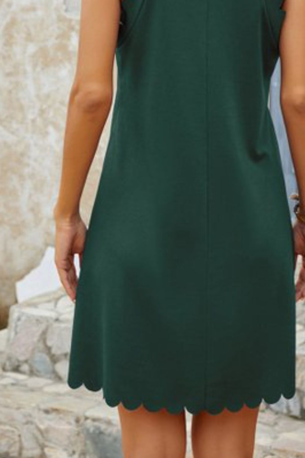 Mock Neck Sleeveless Mini Dress - AllIn Computer