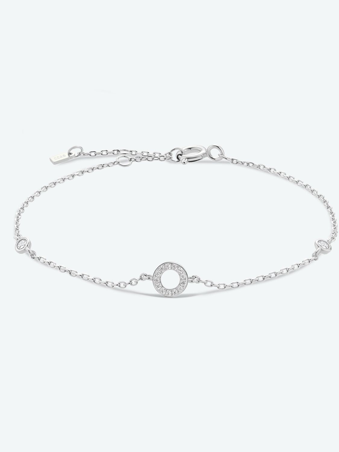 L To P Zircon 925 Sterling Silver Bracelet - AllIn Computer