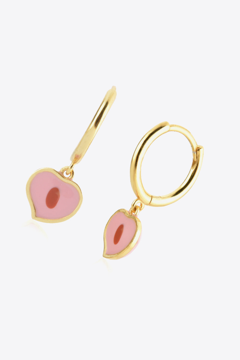 925 Sterling Silver Heart Drop Huggie Earrings - AllIn Computer
