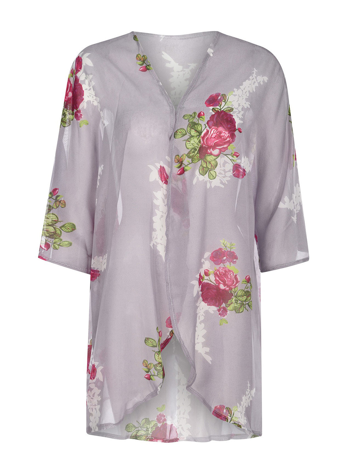 Open Front Half Sleeve Cover-Up - AllIn Computer