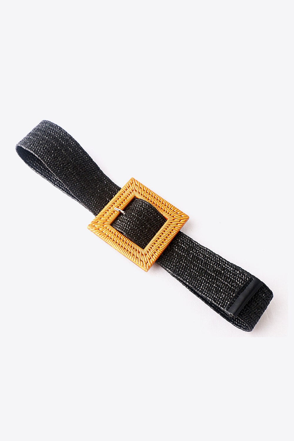 Square Buckle Elastic Braid Belt - AllIn Computer