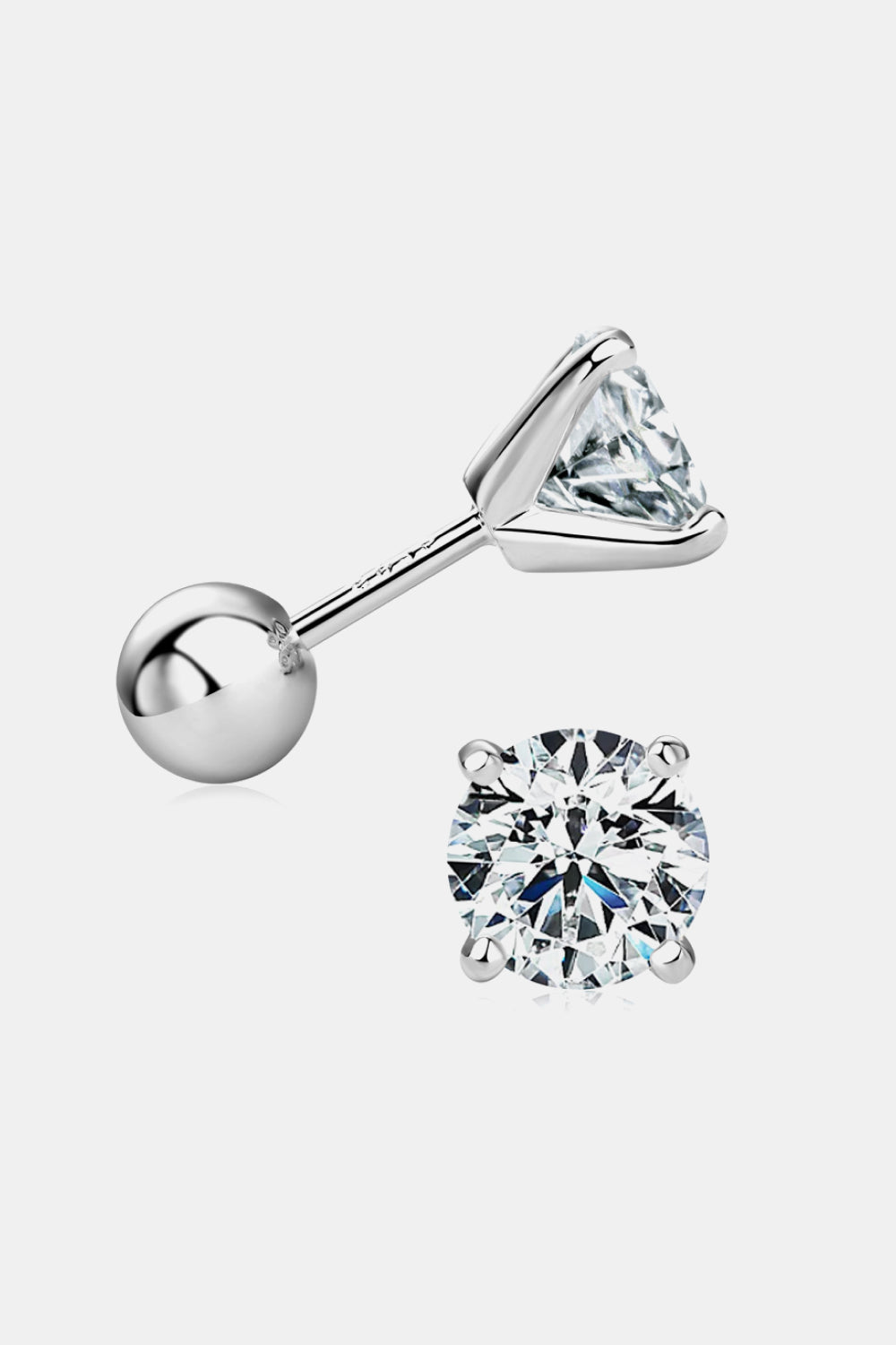 2 Carat Moissanite 925 Sterling Silver Stud Earrings - AllIn Computer