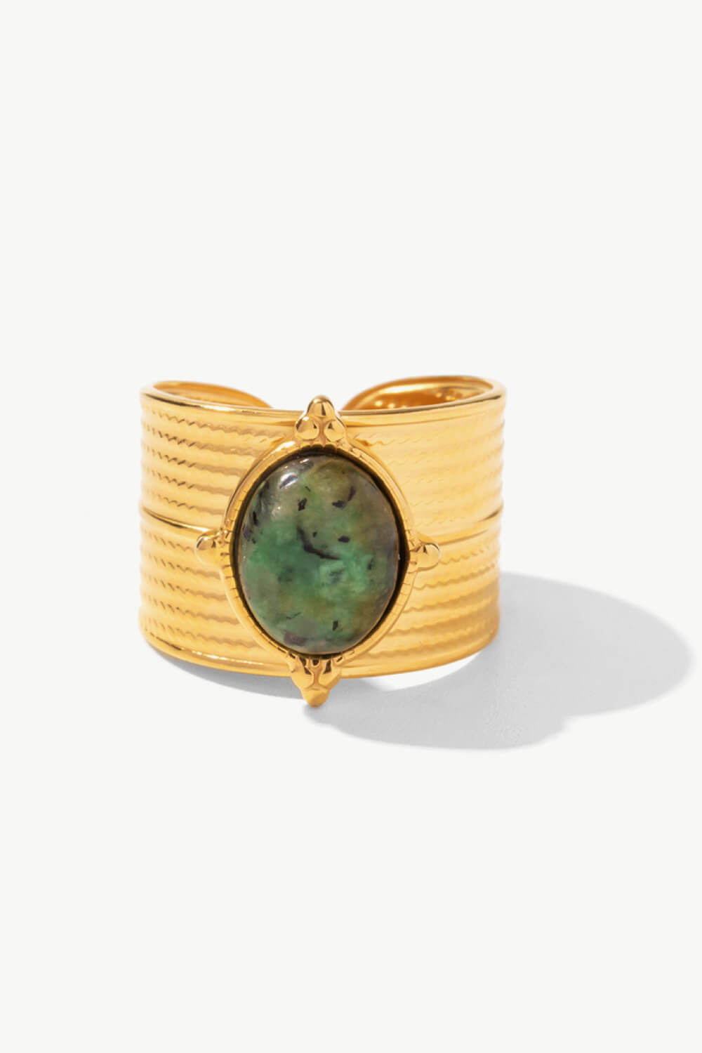 18K Gold-Plated Wide Open Ring - AllIn Computer