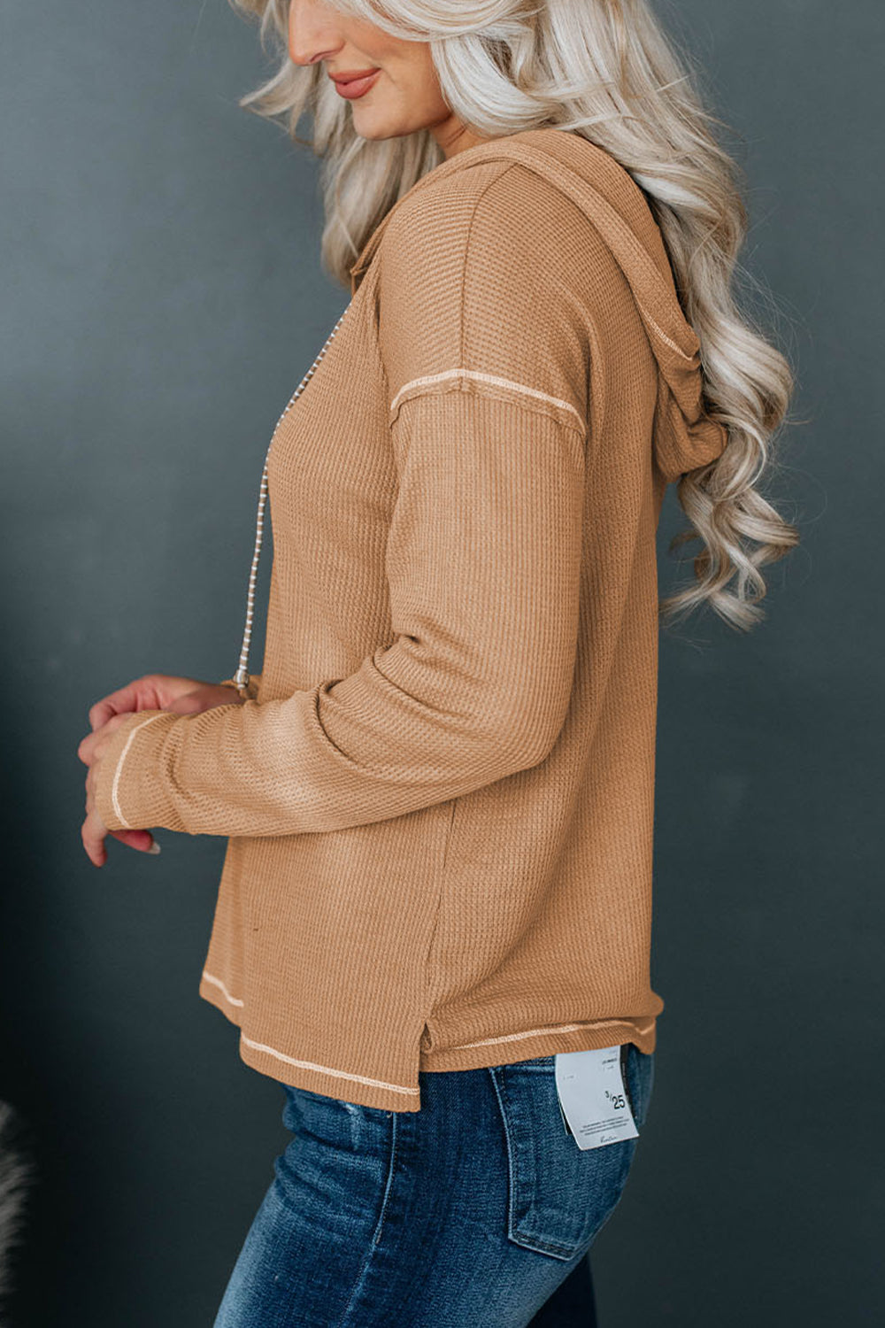 Dropped Shoulder Buttoned Hoodie - AllIn Computer