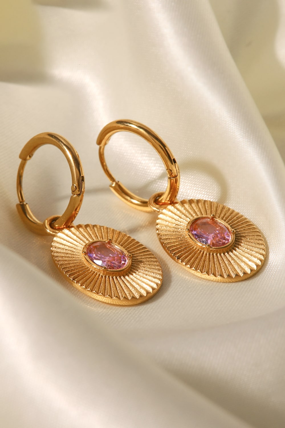 Stainless Steel Oval Dangle Earrings - AllIn Computer