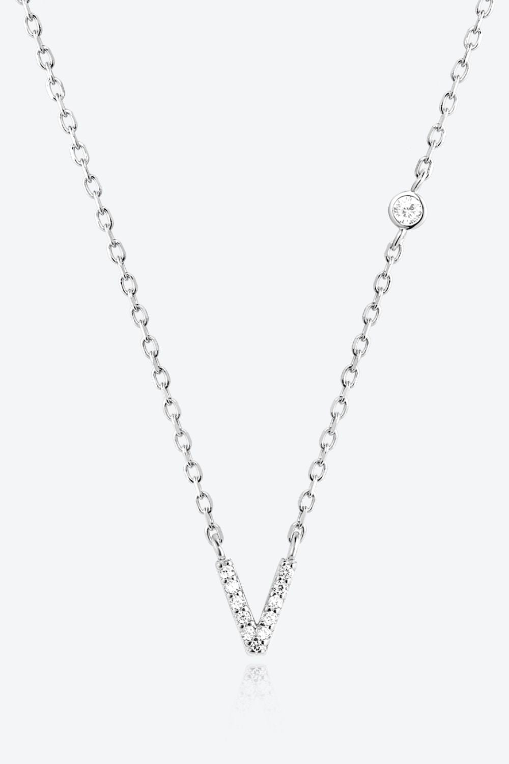 V To Z Zircon 925 Sterling Silver Necklace - AllIn Computer