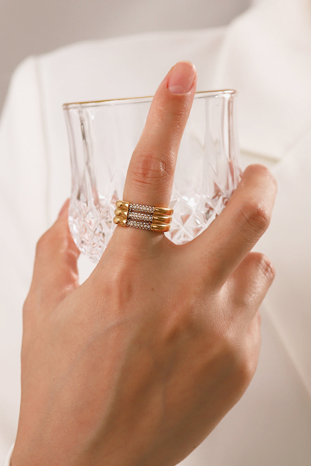 Triple-Layered Rhinestone Ring - AllIn Computer