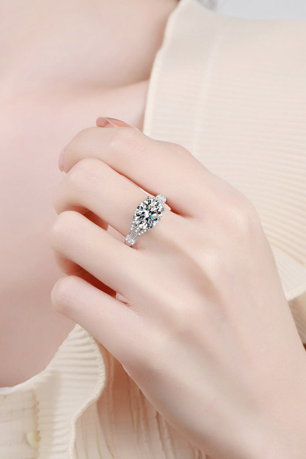 Unpredictable Day 3-Carat Moissanite Ring - AllIn Computer