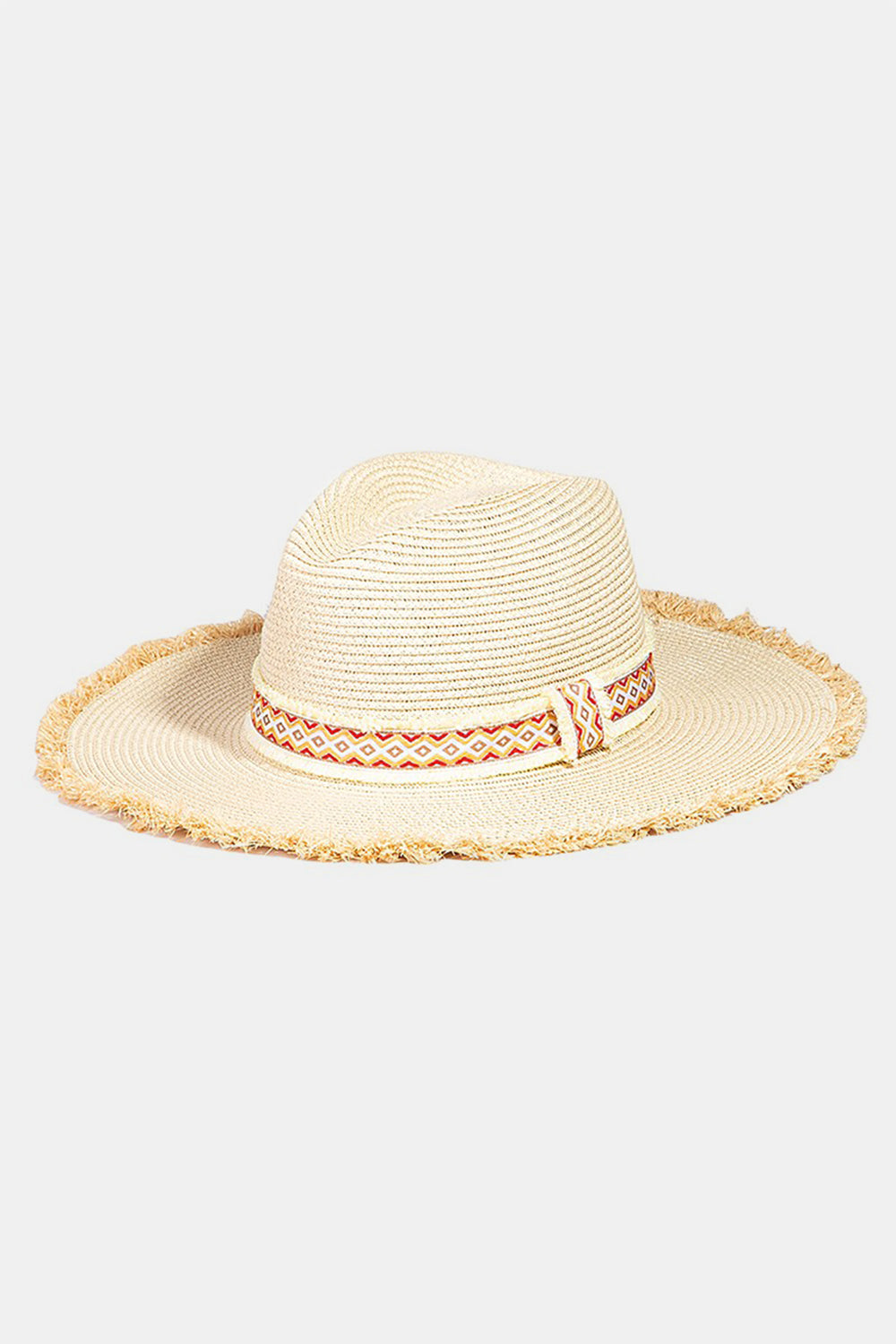 Fame Geometric Raw Hem Hat - AllIn Computer