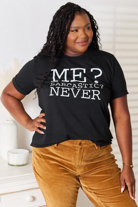 Simply Love Letter Graphic Round Neck T-Shirt - AllIn Computer