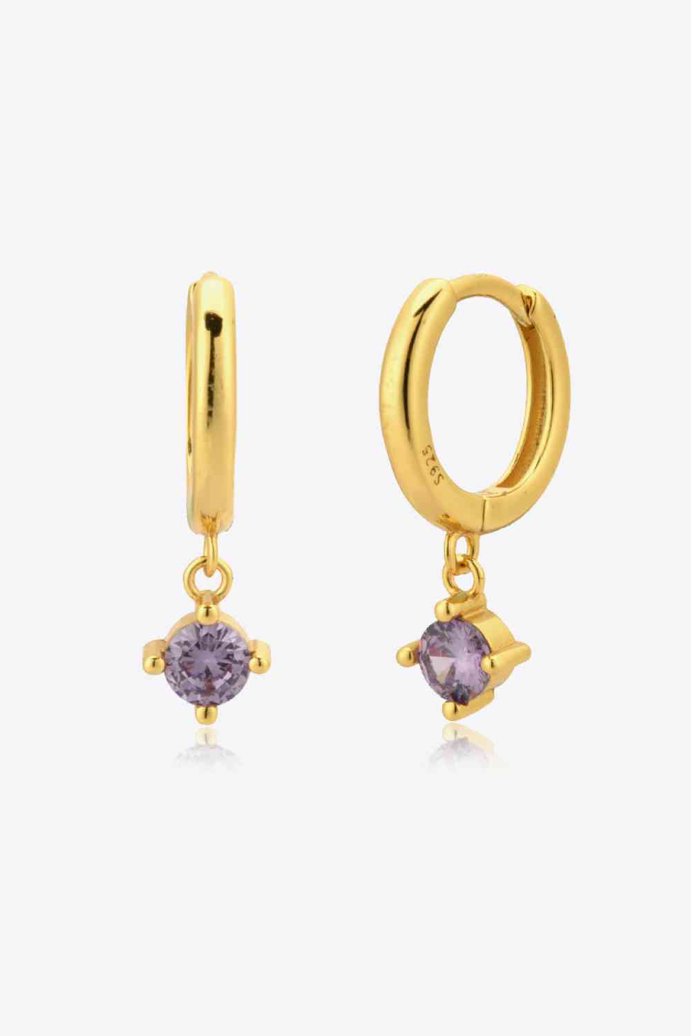 Inlaid Zircon Huggie Drop Earrings - AllIn Computer