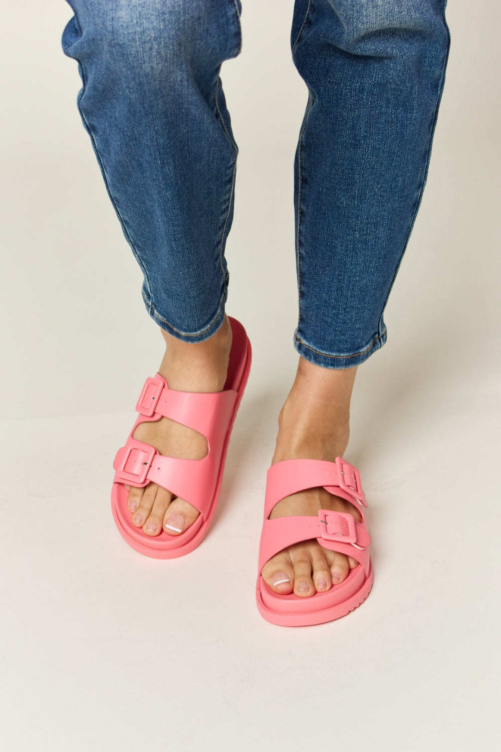 Legend Double Buckle Open Toe Sandals - AllIn Computer