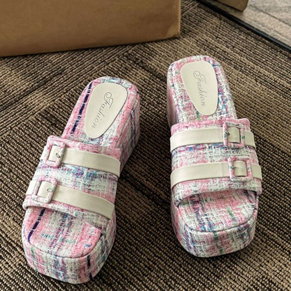 Open Toe Wedge Suede Sandals - AllIn Computer