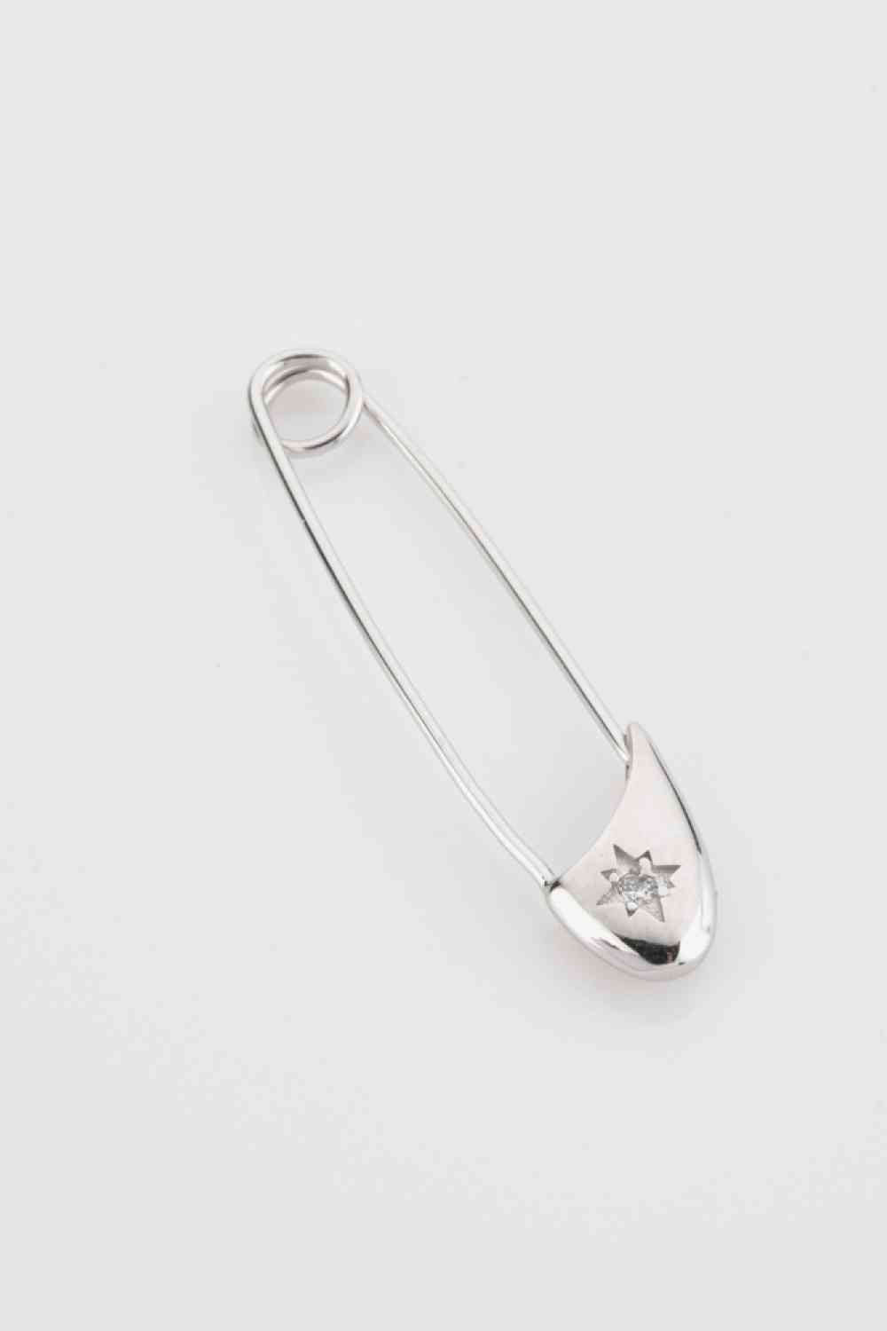 Inlaid Zircon Single Pin Earring - AllIn Computer