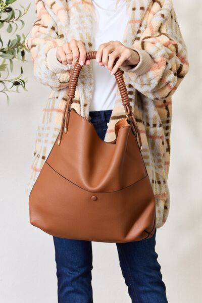 SHOMICO Vegan Leather Handbag with Pouch - AllIn Computer
