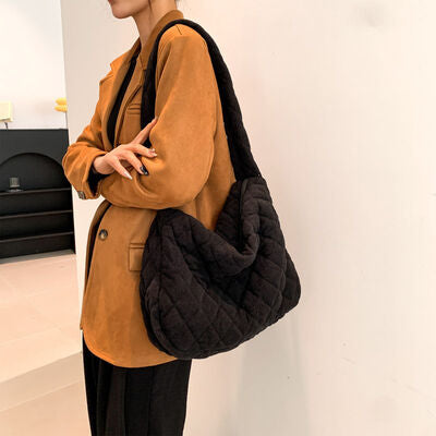 Corduroy Medium Shoulder Bag - AllIn Computer