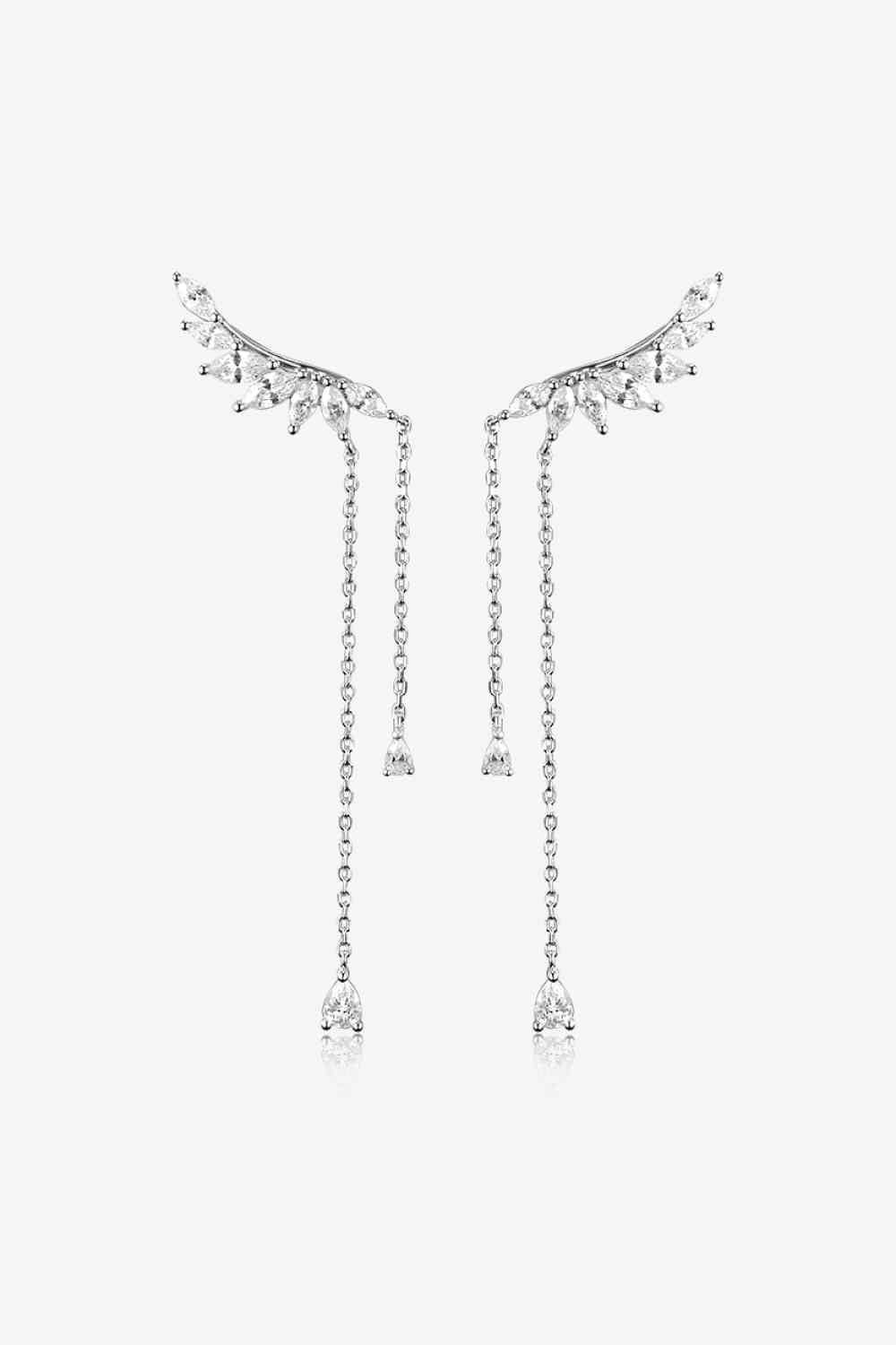 Platinum-Plated Crawl Earrings - AllIn Computer