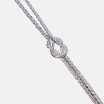Double Layered Knot Herringbone Choker Necklace - AllIn Computer