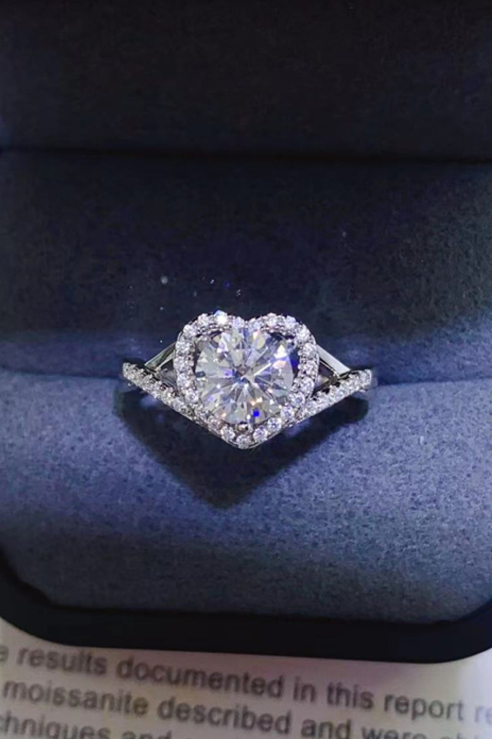 Adored 1 Carat Moissanite 925 Sterling Silver Heart Ring - AllIn Computer