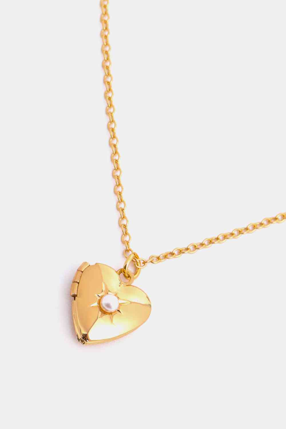 Zircon Heart Shape 14K Gold-Plated Pendant Necklace - AllIn Computer