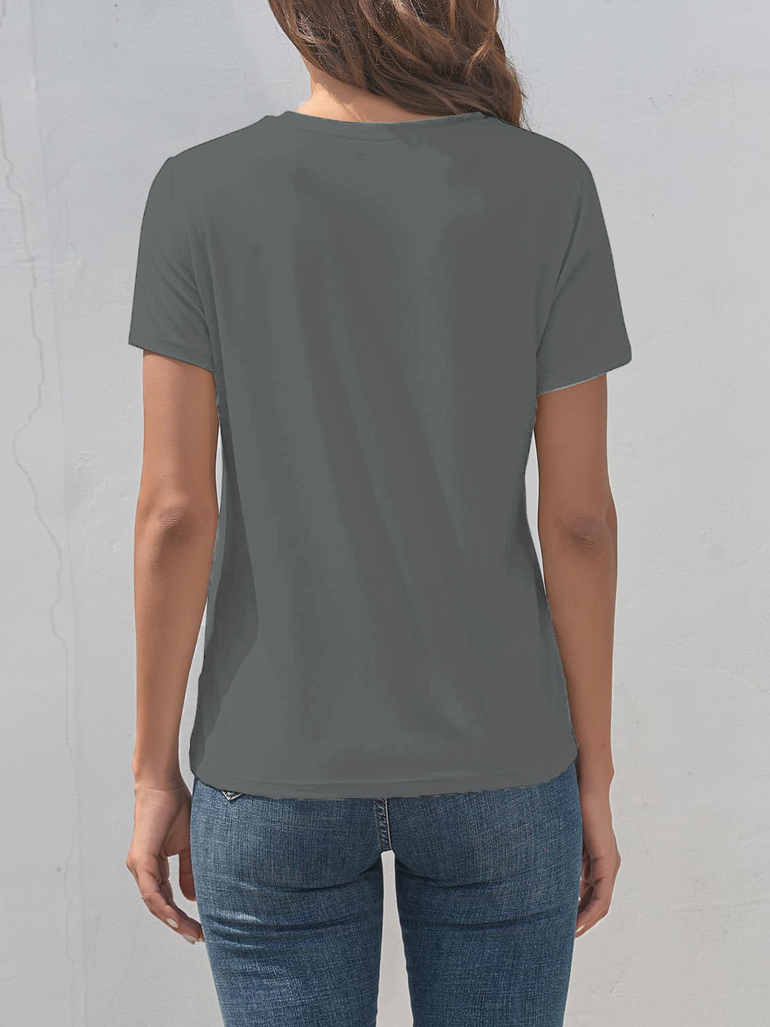 Rabbit Graphic Round Neck Short Sleeve T-Shirt - AllIn Computer