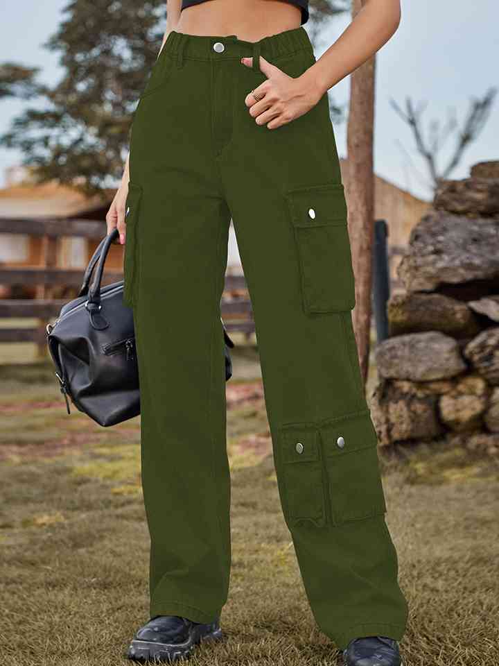 Straight Leg Cargo Jeans - AllIn Computer