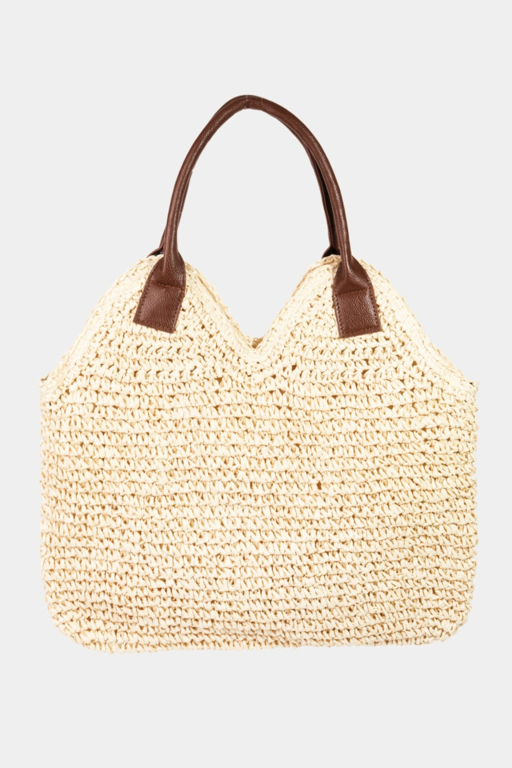 Fame Straw Braided Faux Leather Strap Shoulder Bag - AllIn Computer