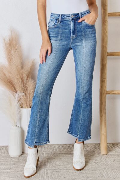 RISEN Full Size High Rise Ankle Flare Jeans - AllIn Computer