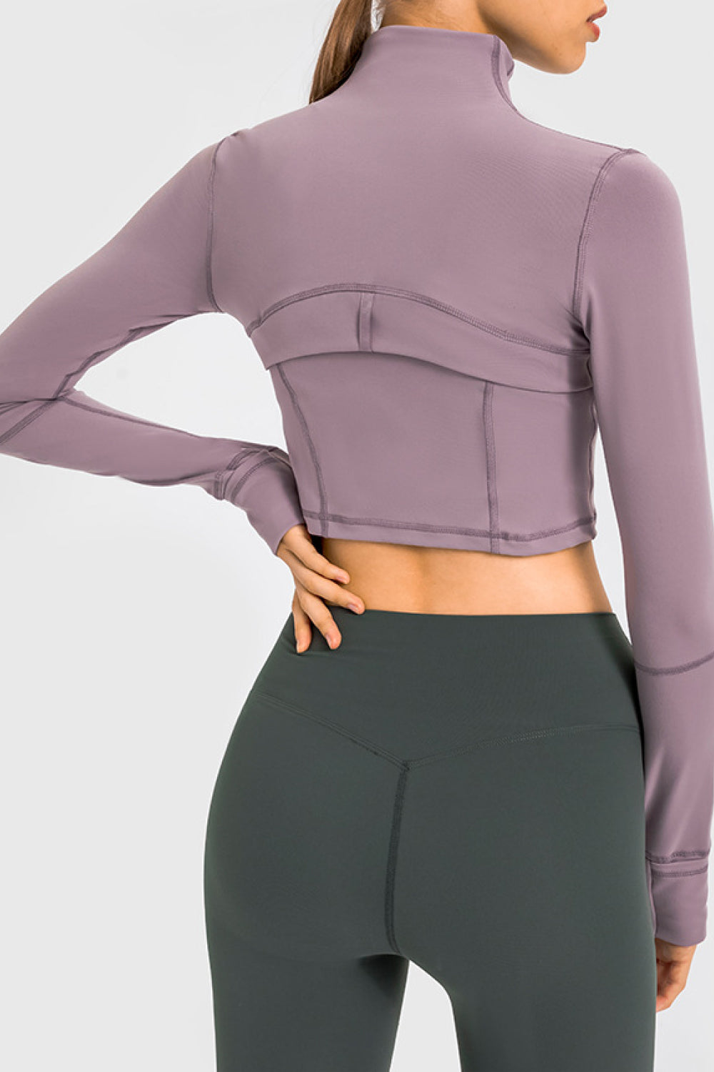 Zip Front Cropped Sports Jacket - AllIn Computer