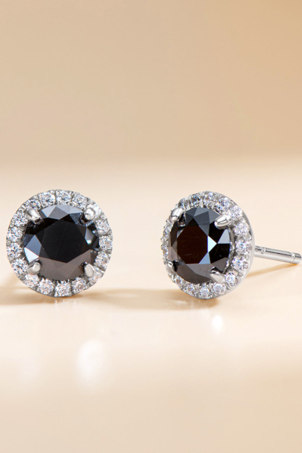 Two-Tone 4-Prong Moissanite Stud Earrings - AllIn Computer