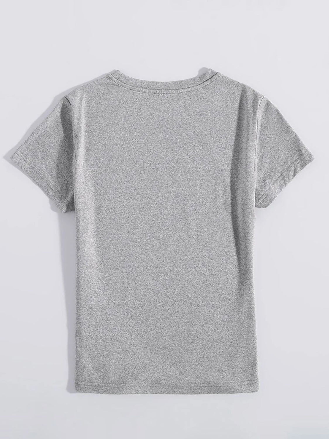 Sequin Heart Round Neck Short Sleeve T-Shirt - AllIn Computer